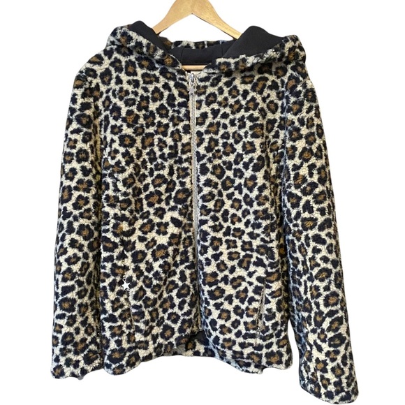 Chaser Leopard Faux Fur Hoodie Jacket - Picture 7 of 16
